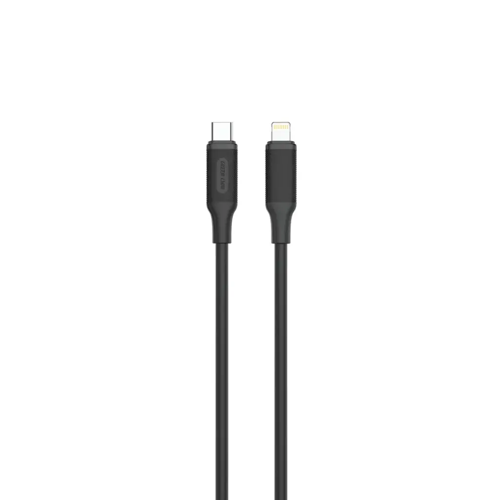 Green Lion USB-C to Lightning PVC Cable 3M – Black