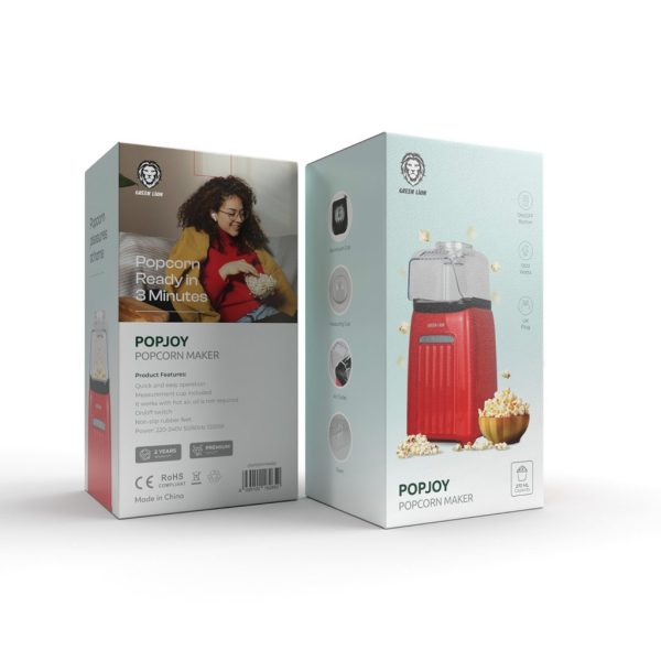 Green Lion PopJoy Pop Corn Maker 1200W 270mL – Red