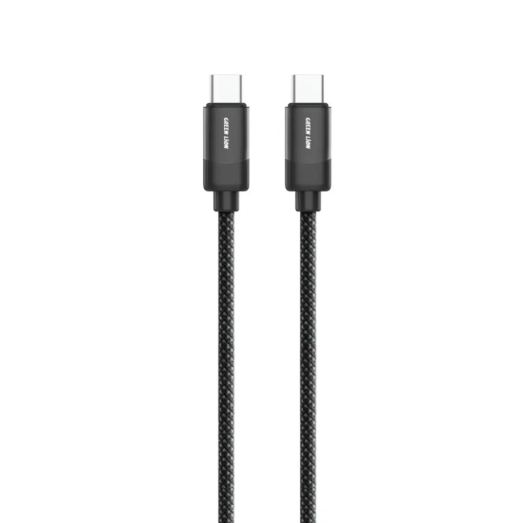 Green Lion USB-C to USB-C Braided Cable 1m 60W – Black