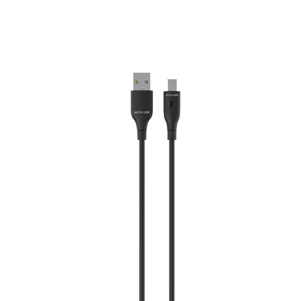 Green Lion USB-A To USB-C PVC Cable – Black