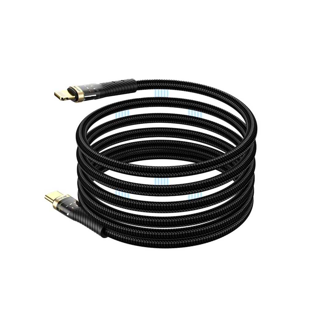 Green Lion Magnetic Cable USB-C to Lightning – Black