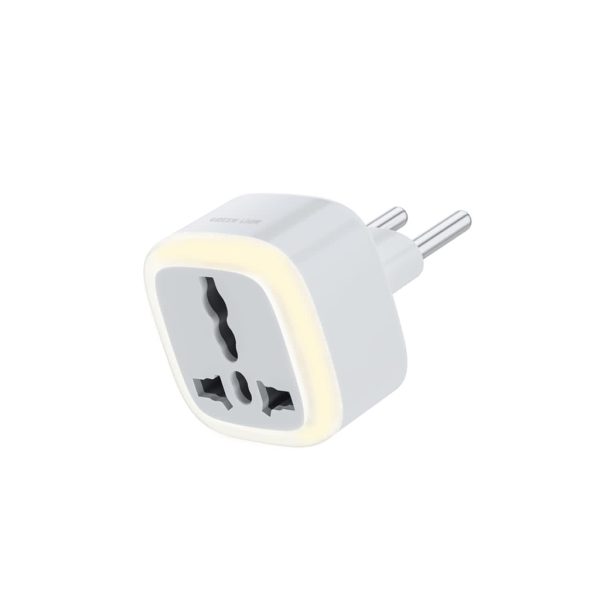 Green Lion Universal Conversion Plug with LED light – White