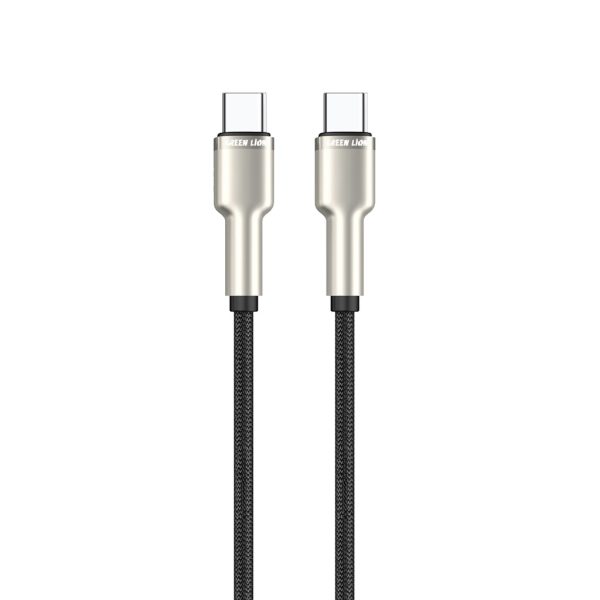 Green Lion USB-C to USB-C Braided Cable – Black