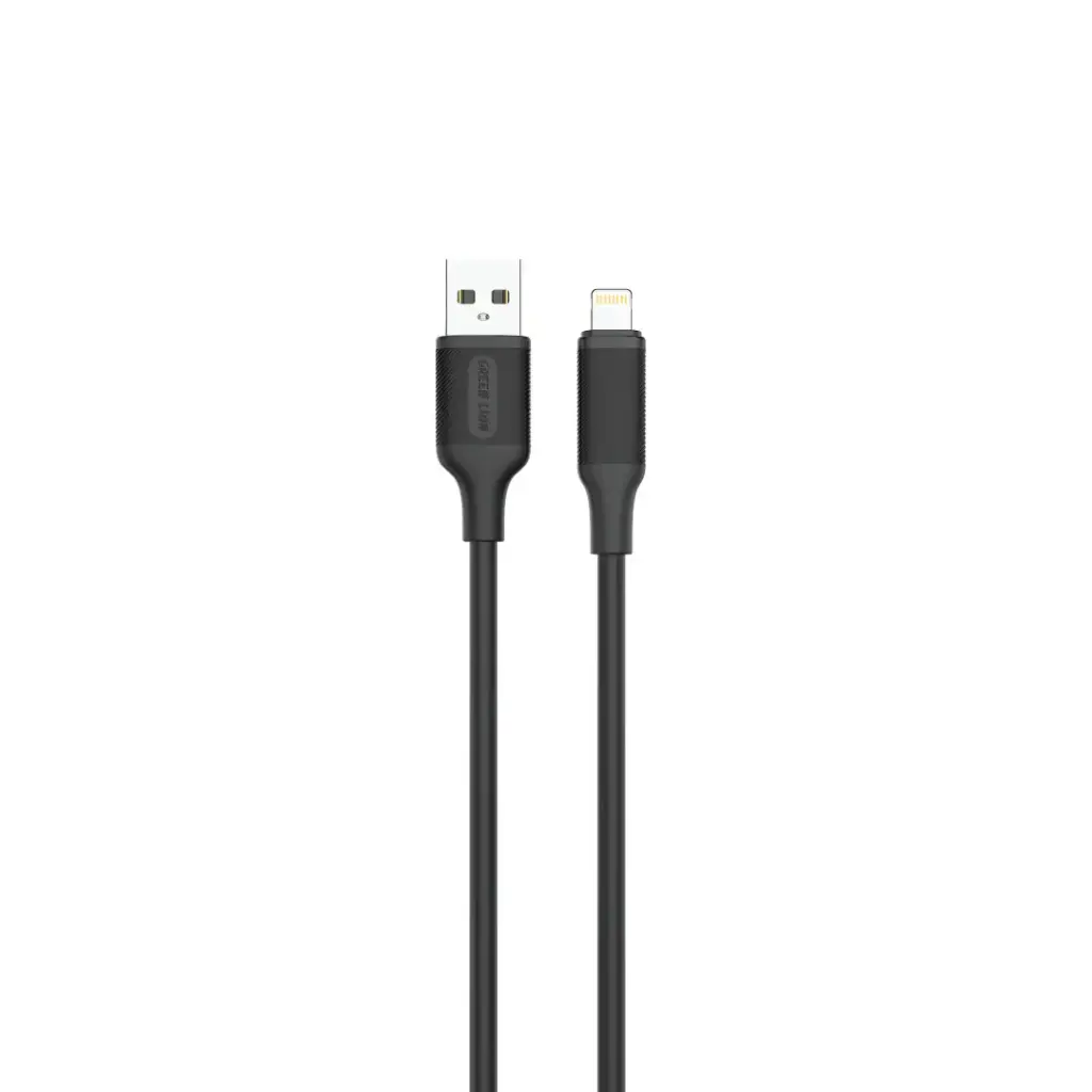Green Lion USB-A to Lightning PVC Cable 3M – Black