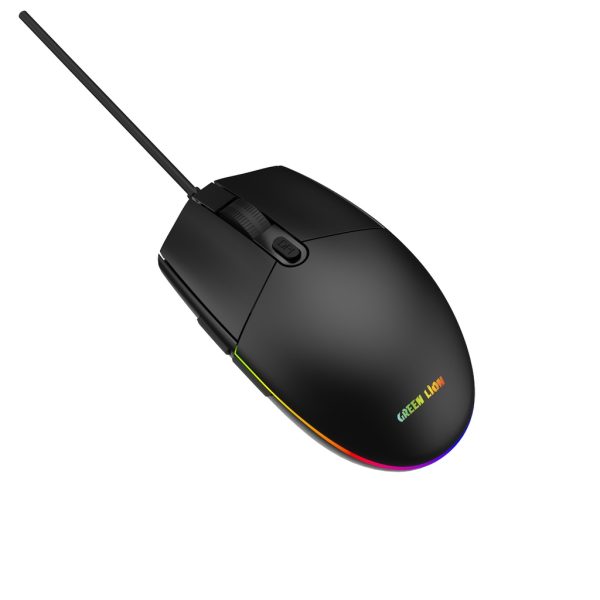 Green Lion Wired Gaming Mouse – Black