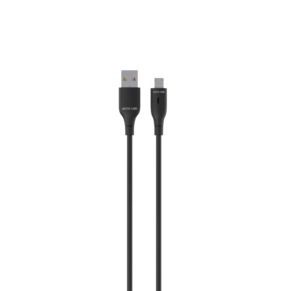 Green Lion USB-A To Micro PVC Cable – Black