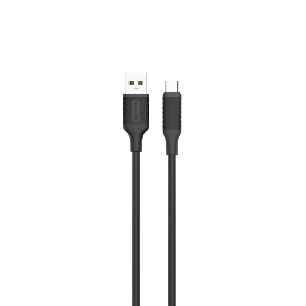 Green Lion USB-A to USB-C PVC Cable 3M – Black