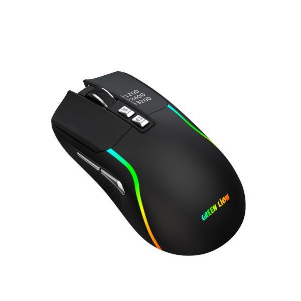 Green Lion Rechargeable Gaming Mouse – Black