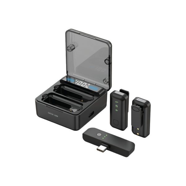 Green Lion 2 in 1 Microphone with Digital Display – Black