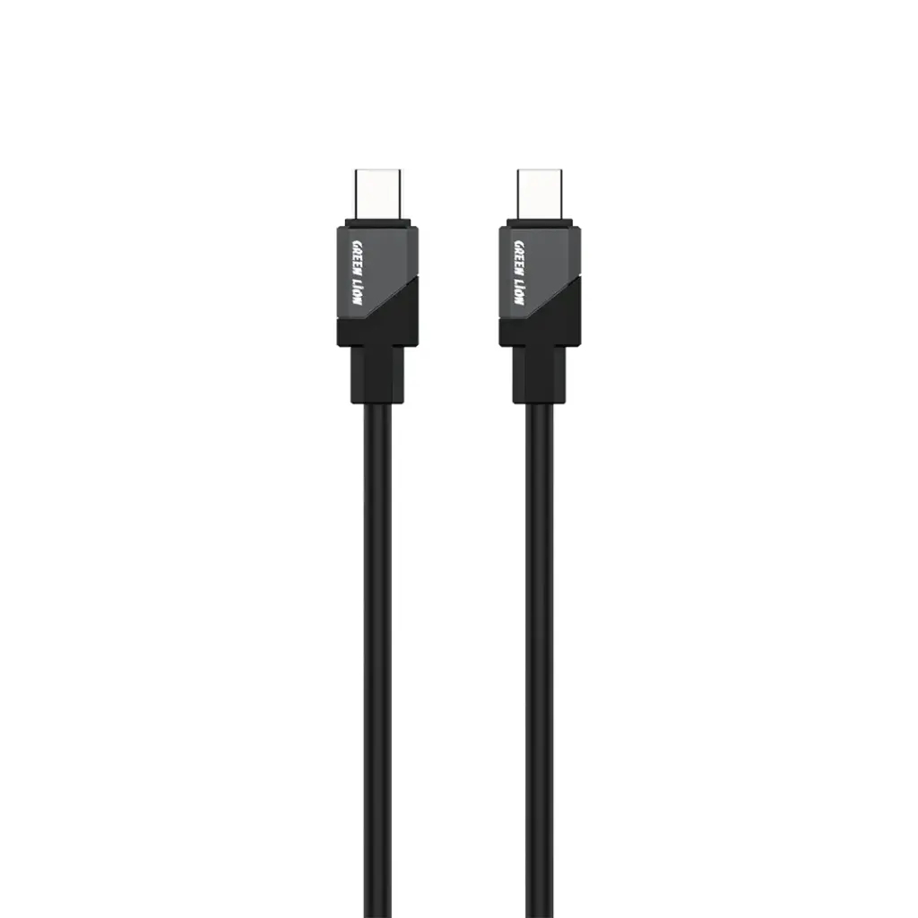Green Lion USB-C to USB-C Silicone Cable – Black